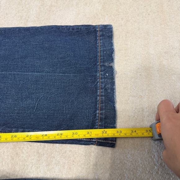 Ezra Fitch Jeans Dark Wash Distressed Flare Boot Cut Denim Y2K Women's 29 - Picture 6 of 9